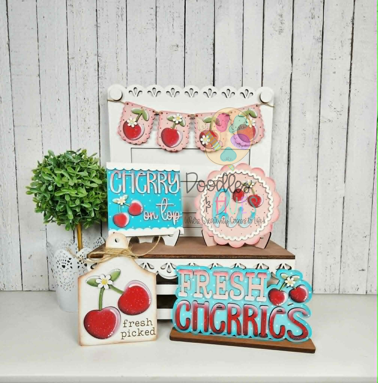 Tier Tray - Cherries