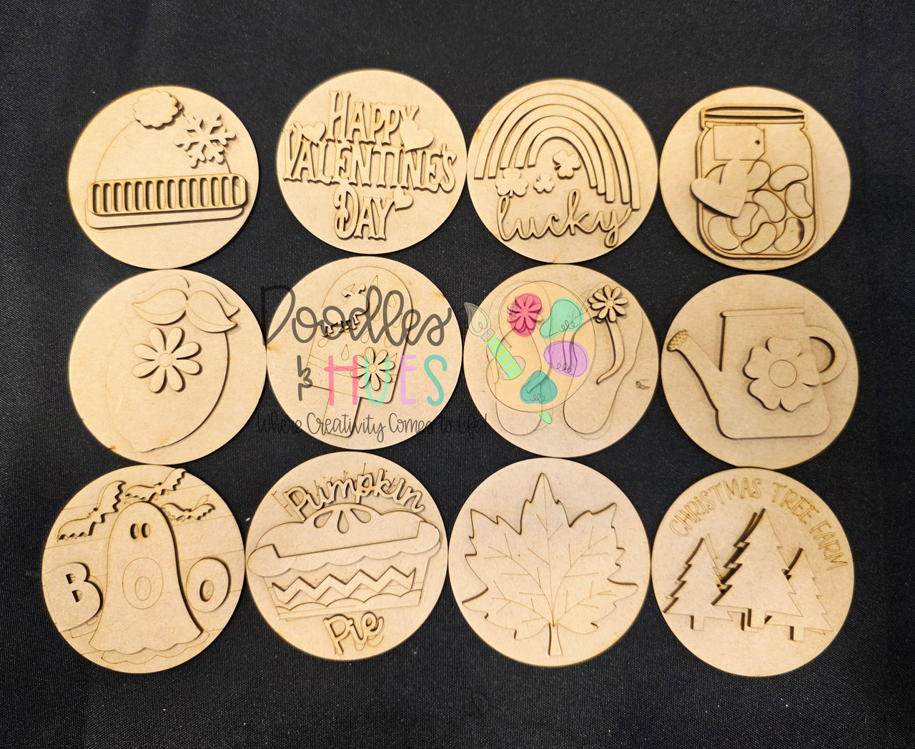 3" Inserts – Seasonal Set E (Set of 12)