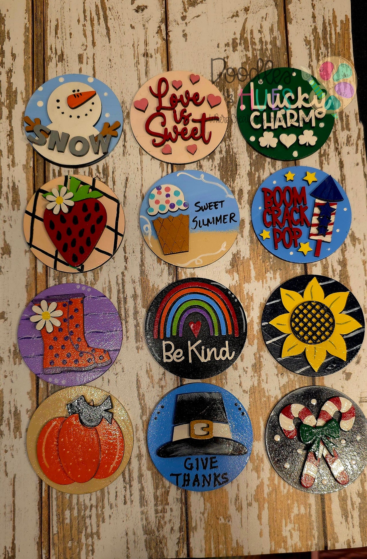 3" Inserts, Seasonal A (Set of 12)
