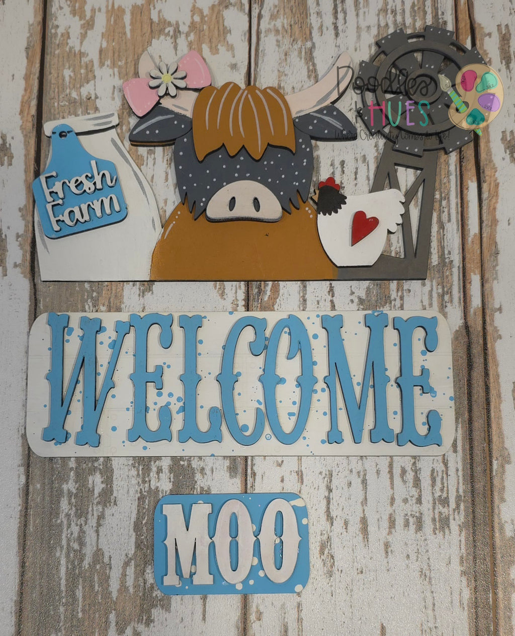 Door Hanger Truck Add-On – Highland Cow