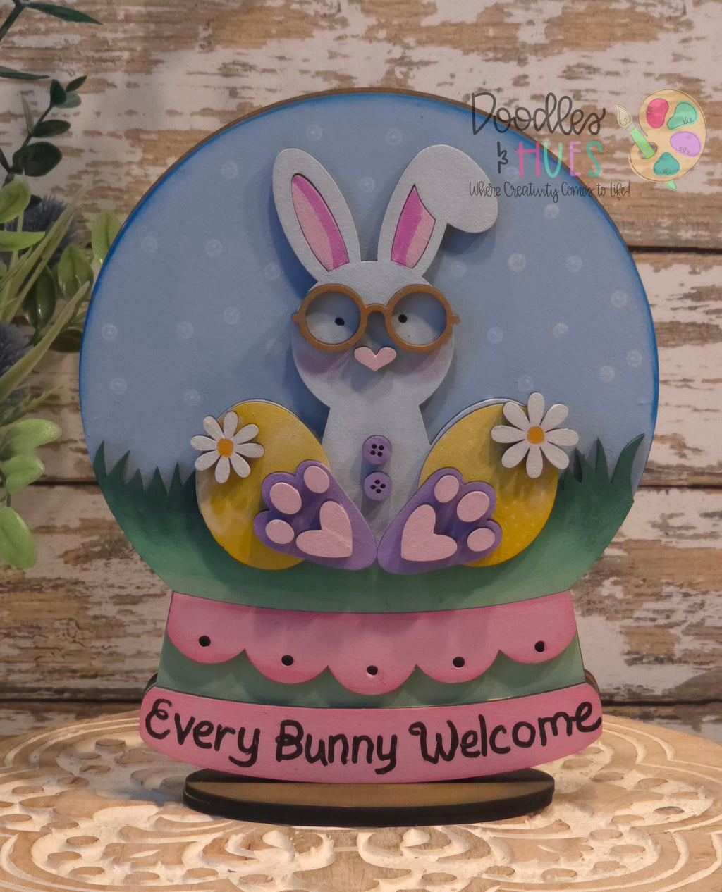 Shelf Sitter, Bunny Snowglobe