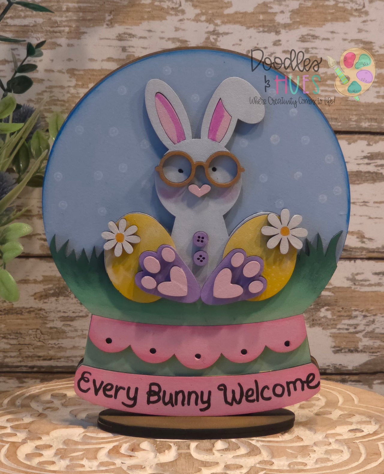 Shelf Sitter, Bunny Snowglobe