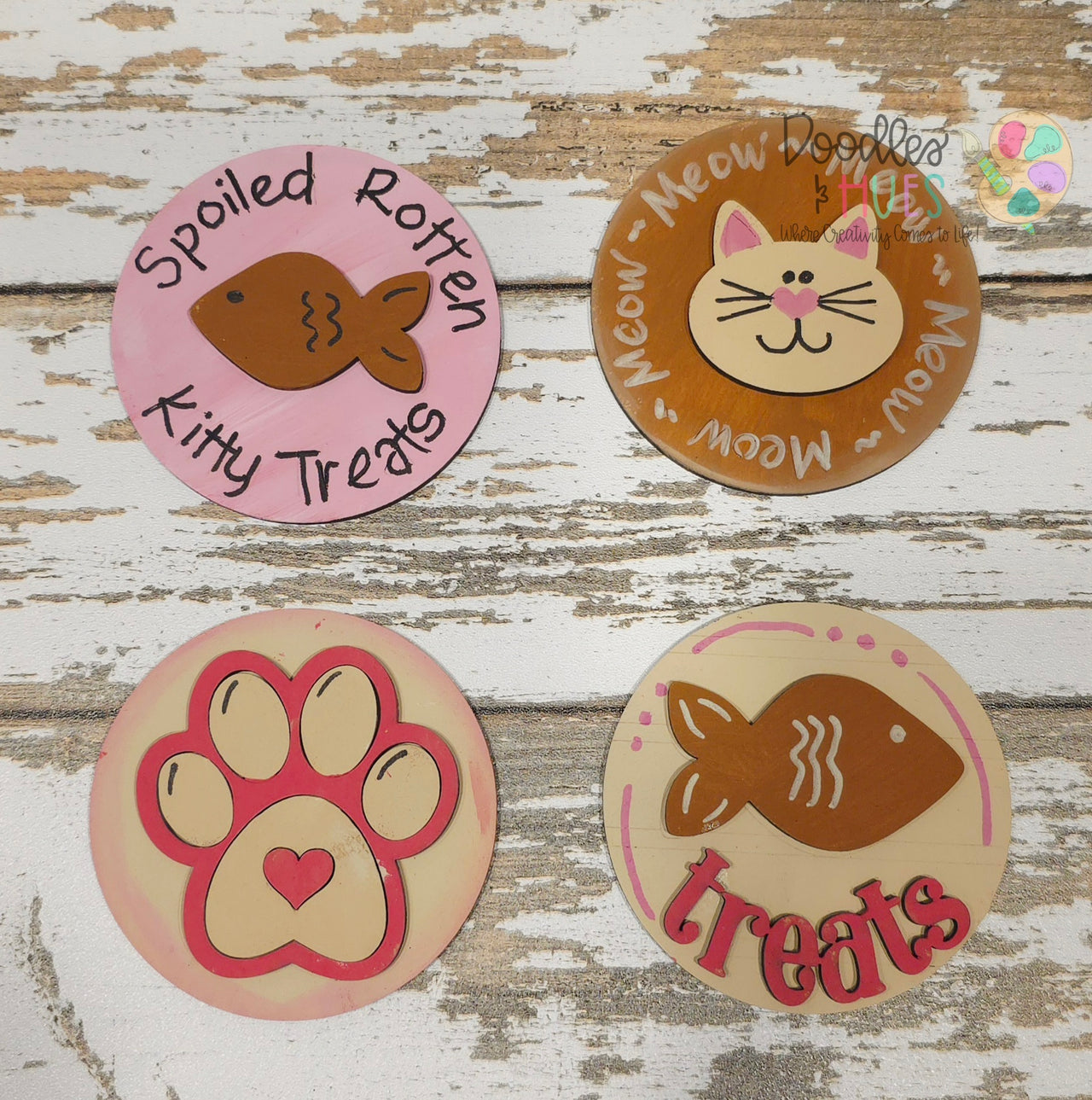 3" Inserts, Cat (Set of 4)