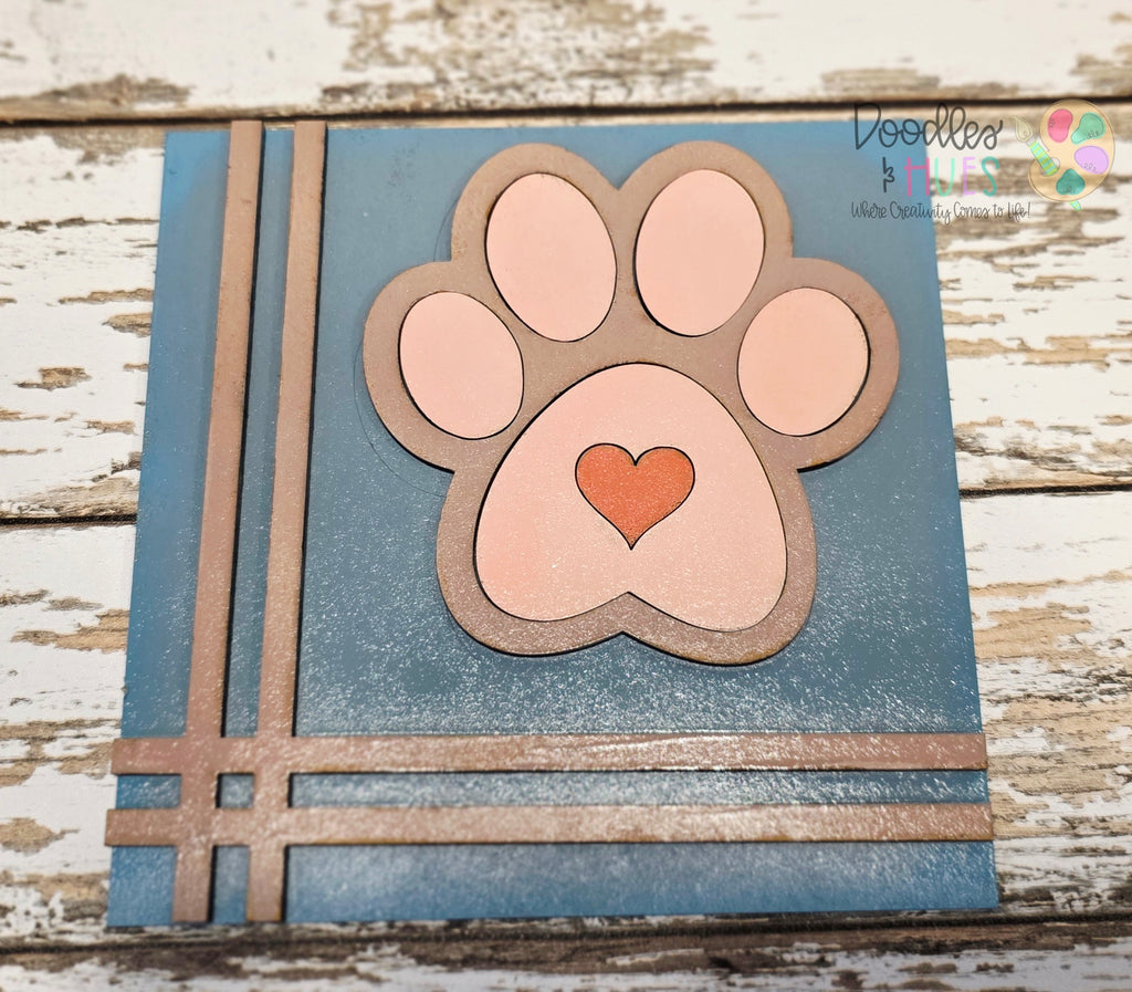 6" Insert, Paw Print