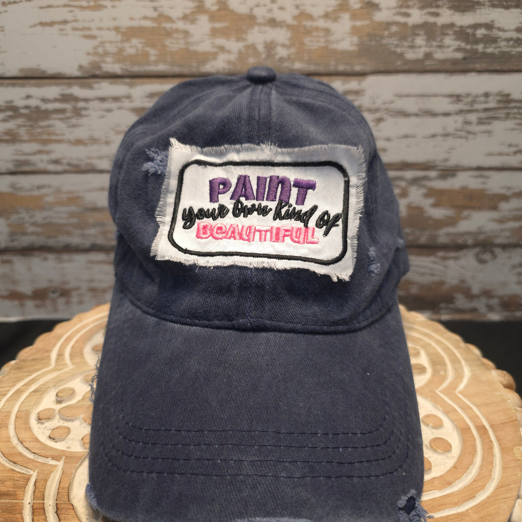 Soft Black Hat - Paint Your Own Kind of Beautiful