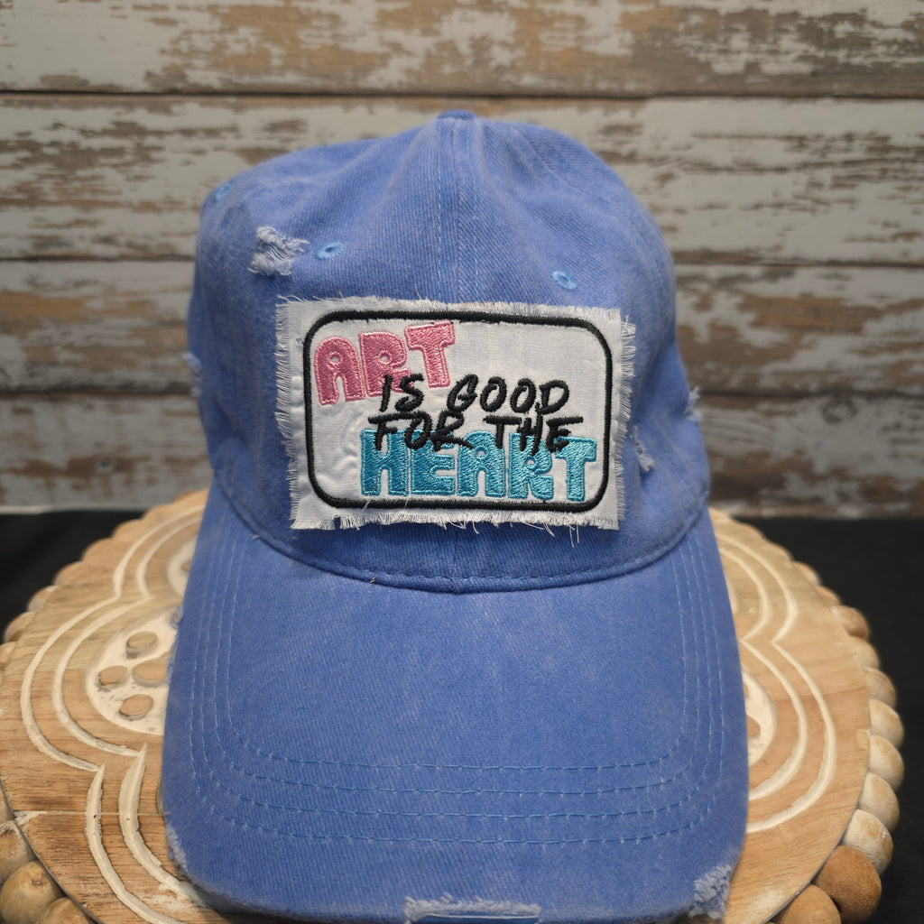 Light Blue Hat - Art is Good For the Heart