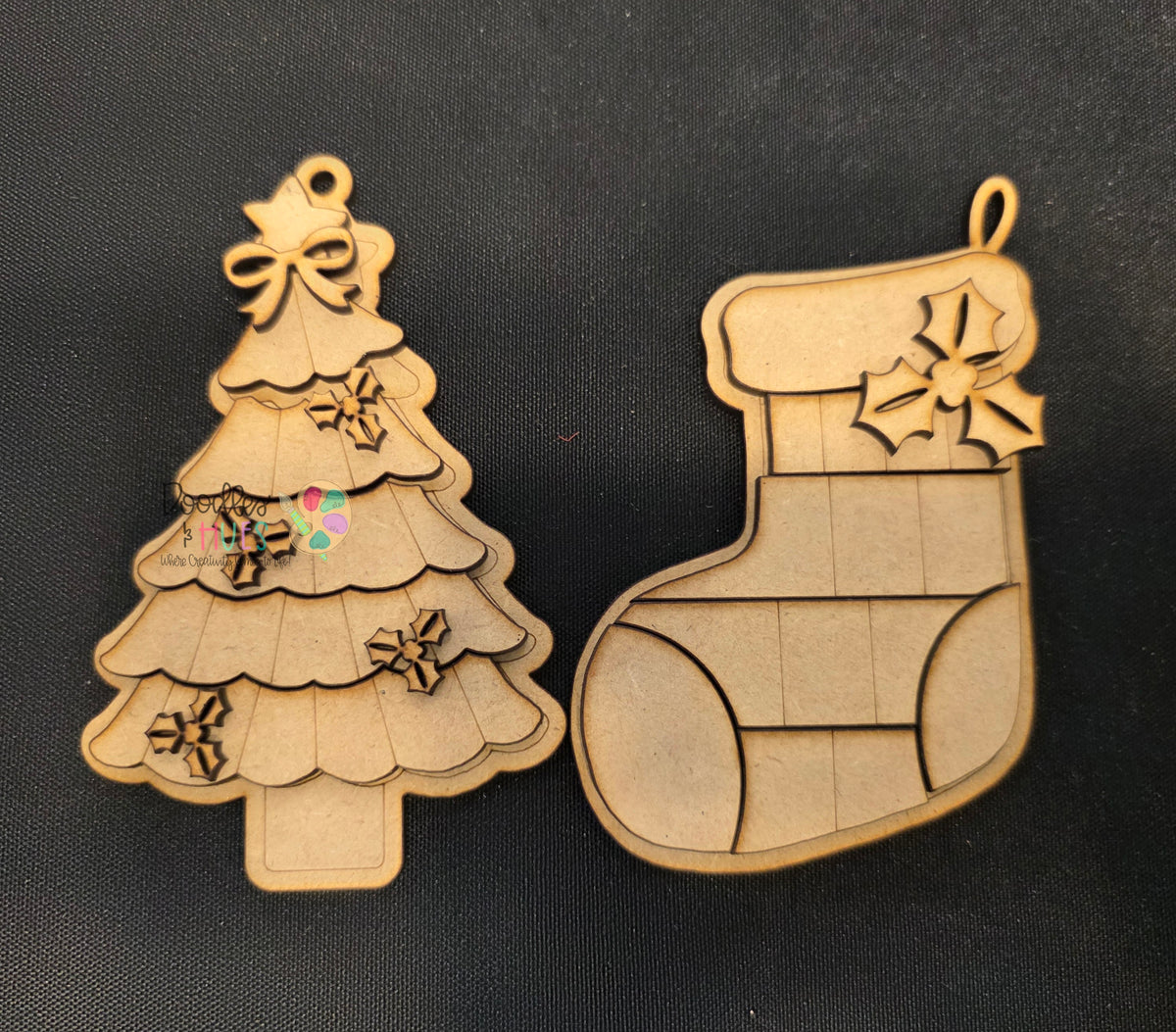Tree & Stocking, Pack of 2