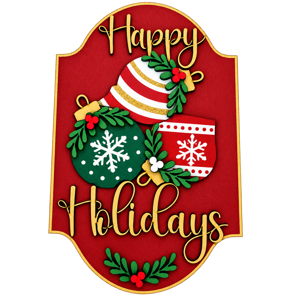 Happy Holidays Long Insert