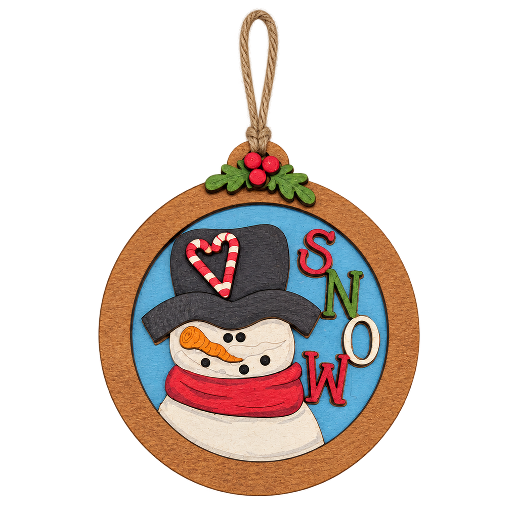 Snowman with Heart (Pack of 2)