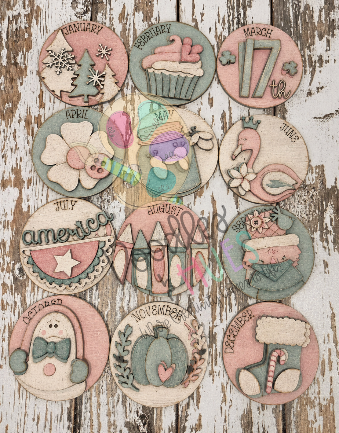 3" Inserts – Seasonal Set D (Set of 12)