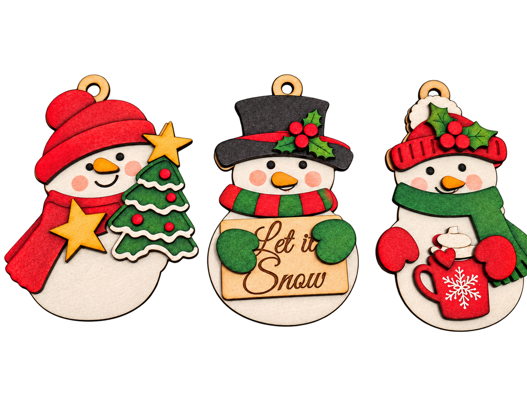 Snowmen A, Pack of 3