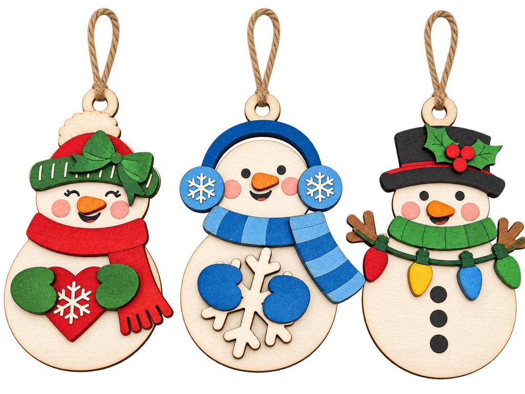 Snowmen B, Pack of 3