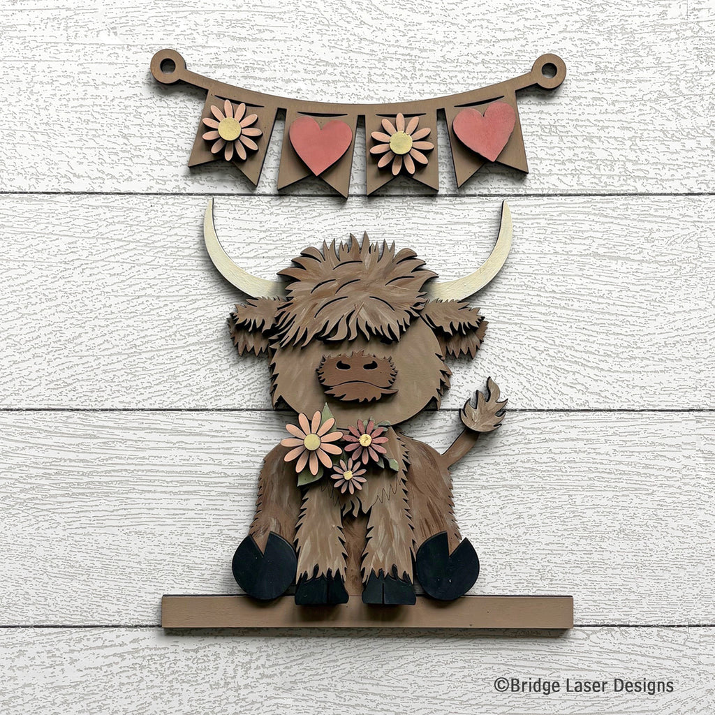 Door Hanger Add-On – Highland Cow