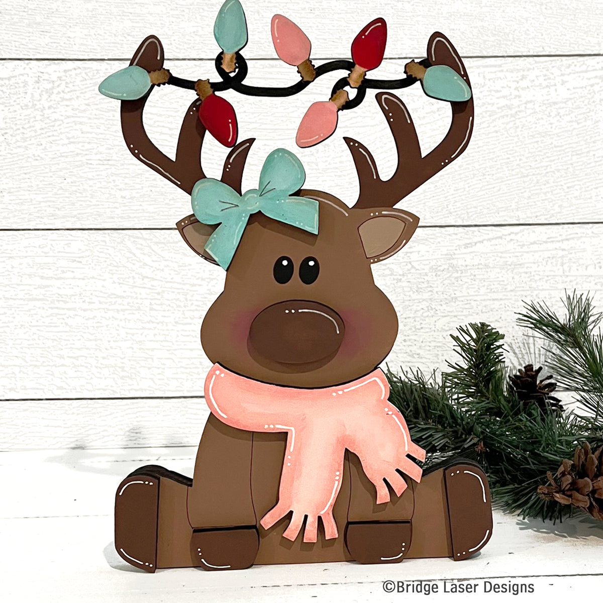 Reindeer Shelf Sitter - 10.5"