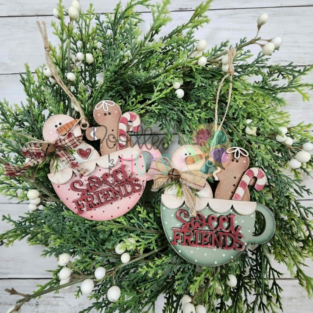Gingerbread & Snowman, Pack of 2