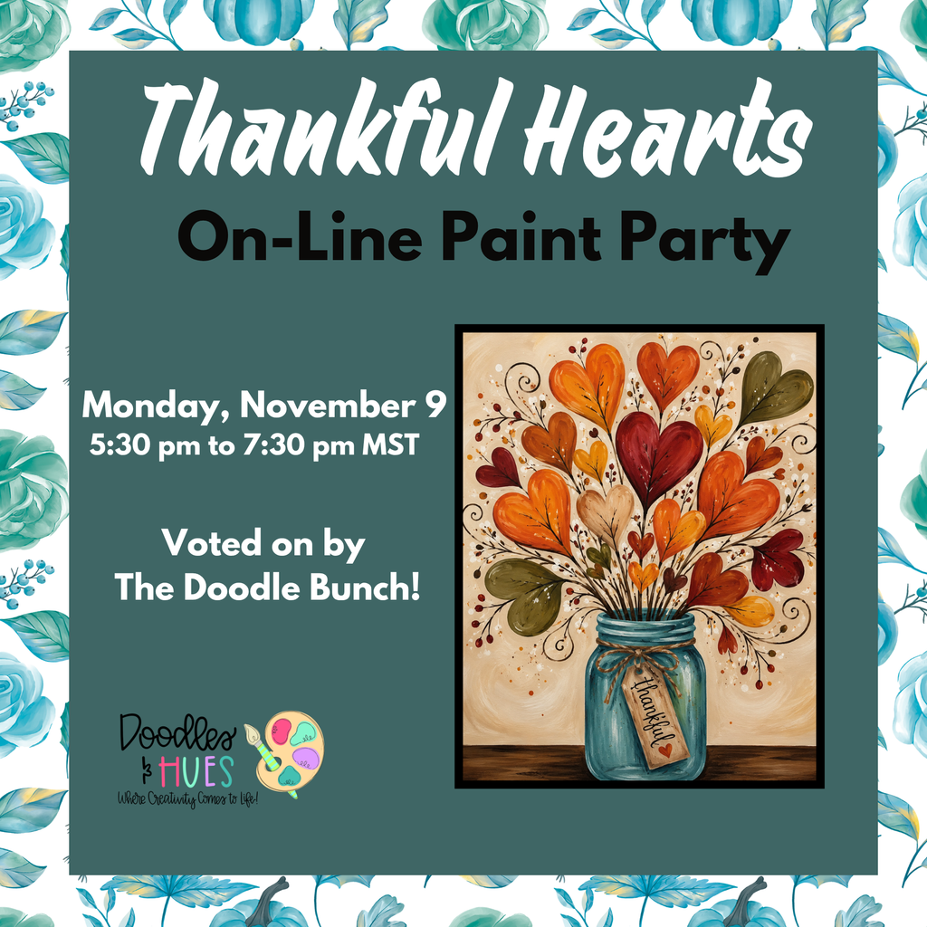 Thankful Hearts Online Paint Party