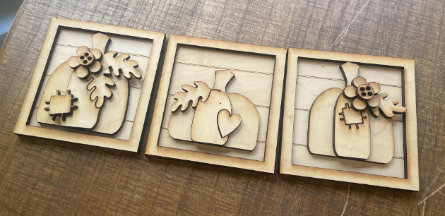 Pumpkin Trio, Square