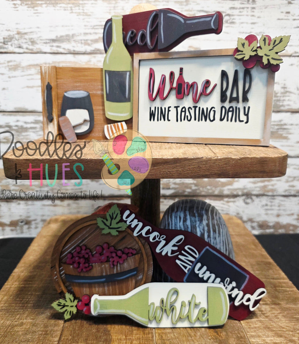 Wine Tiered Tray Kit