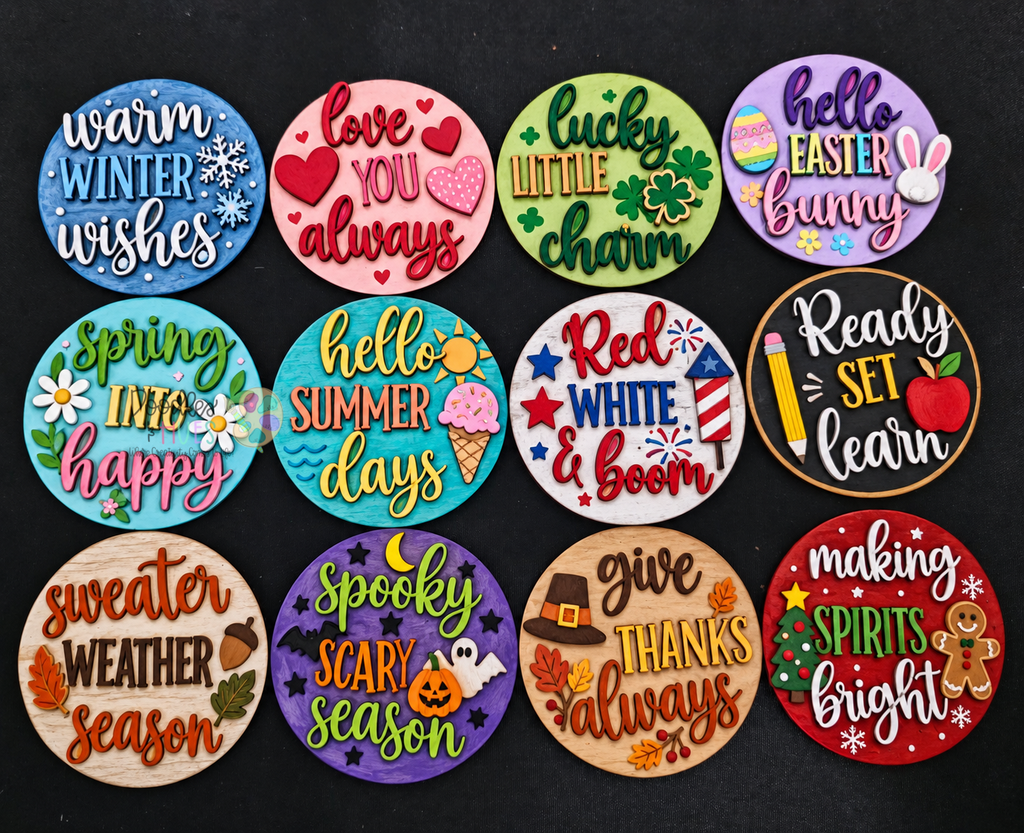 3" Inserts – Seasonal Set F (Set of 12)